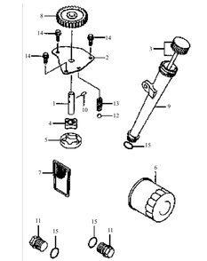 Fh451v-As03 Lubrication Equipment Diagram and Parts List for G1548 55AE232S150-WAM Cub Cadet Lawn Mower